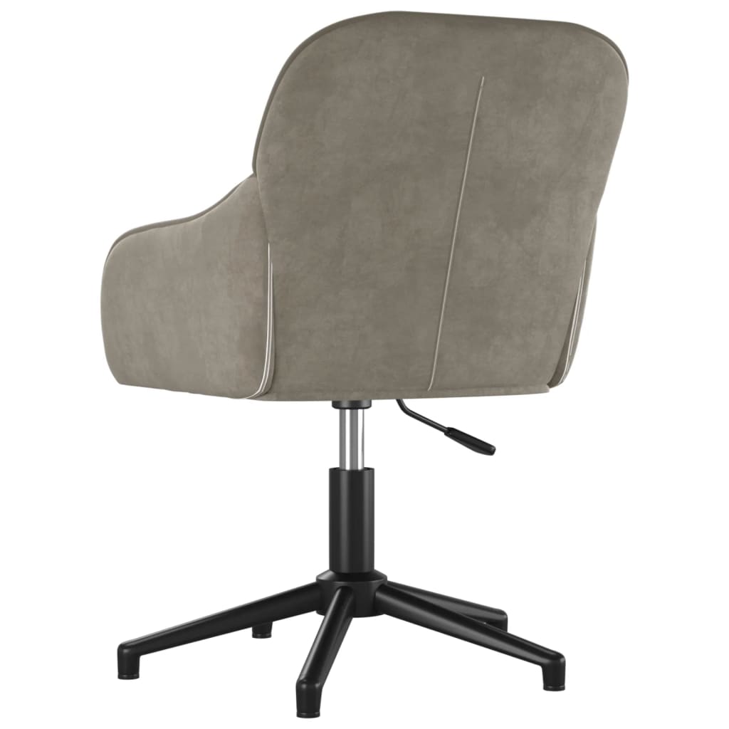 Pasukama biuro kėdė, šviesiai pilkos spalvos, aksomas