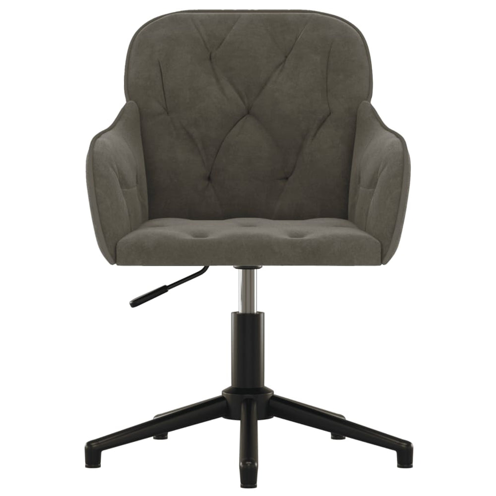 Pasukama biuro kėdė, tamsiai pilkos spalvos, aksomas