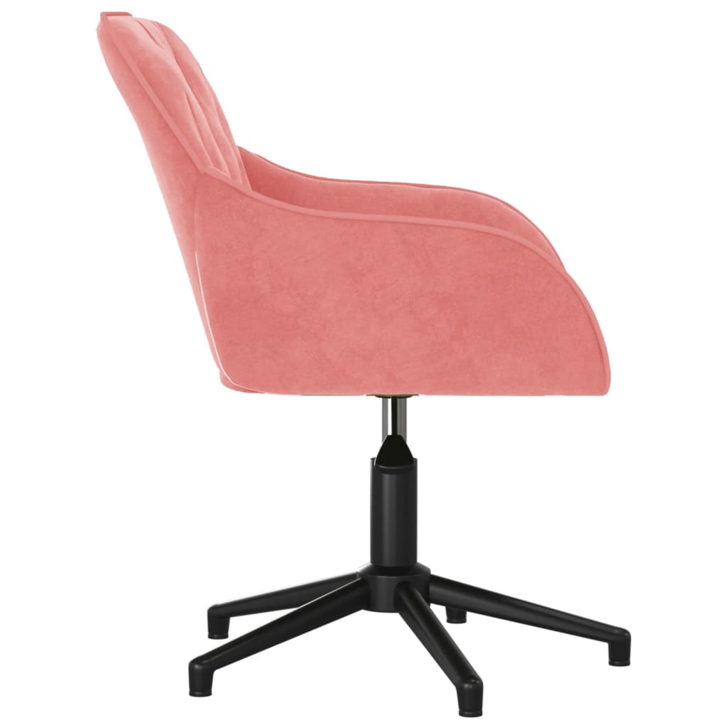 Pasukama biuro kėdė, rožinės spalvos, aksomas