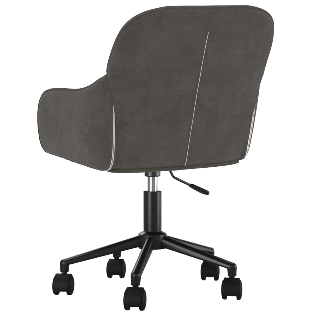 Pasukama biuro kėdė, tamsiai pilkos spalvos, aksomas