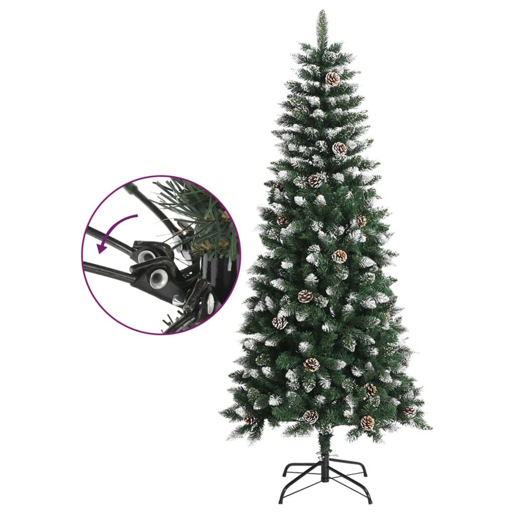Dirbtinė Kalėdų eglutė su stovu, žalios spalvos, 150cm, PVC