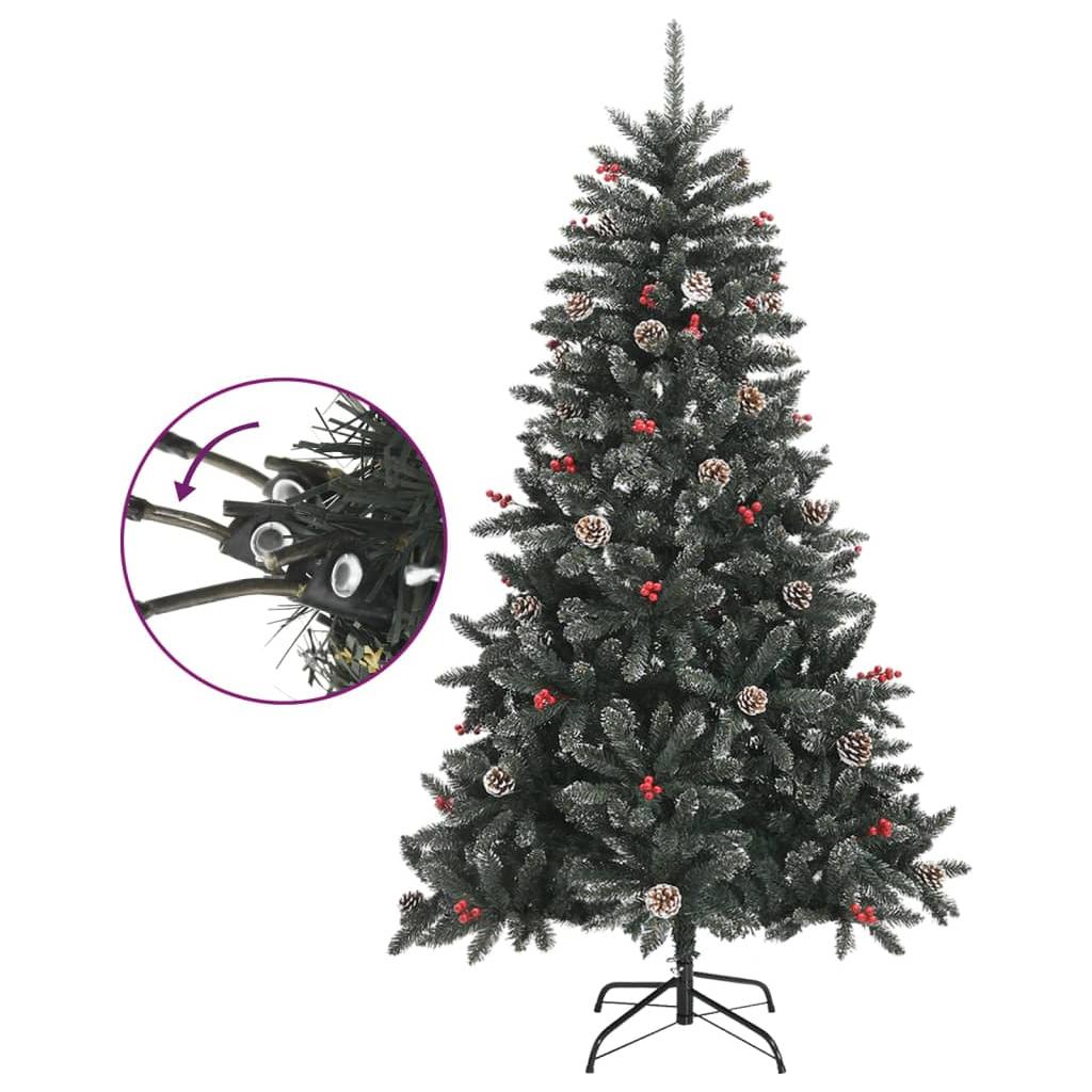 Dirbtinė Kalėdų eglutė su stovu, žalios spalvos, 150cm, PVC