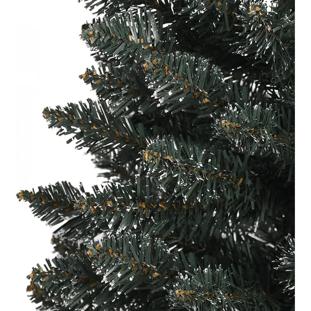 Dirbtinė siaura Kalėdų eglutė su stovu, žalia, 180cm, PVC