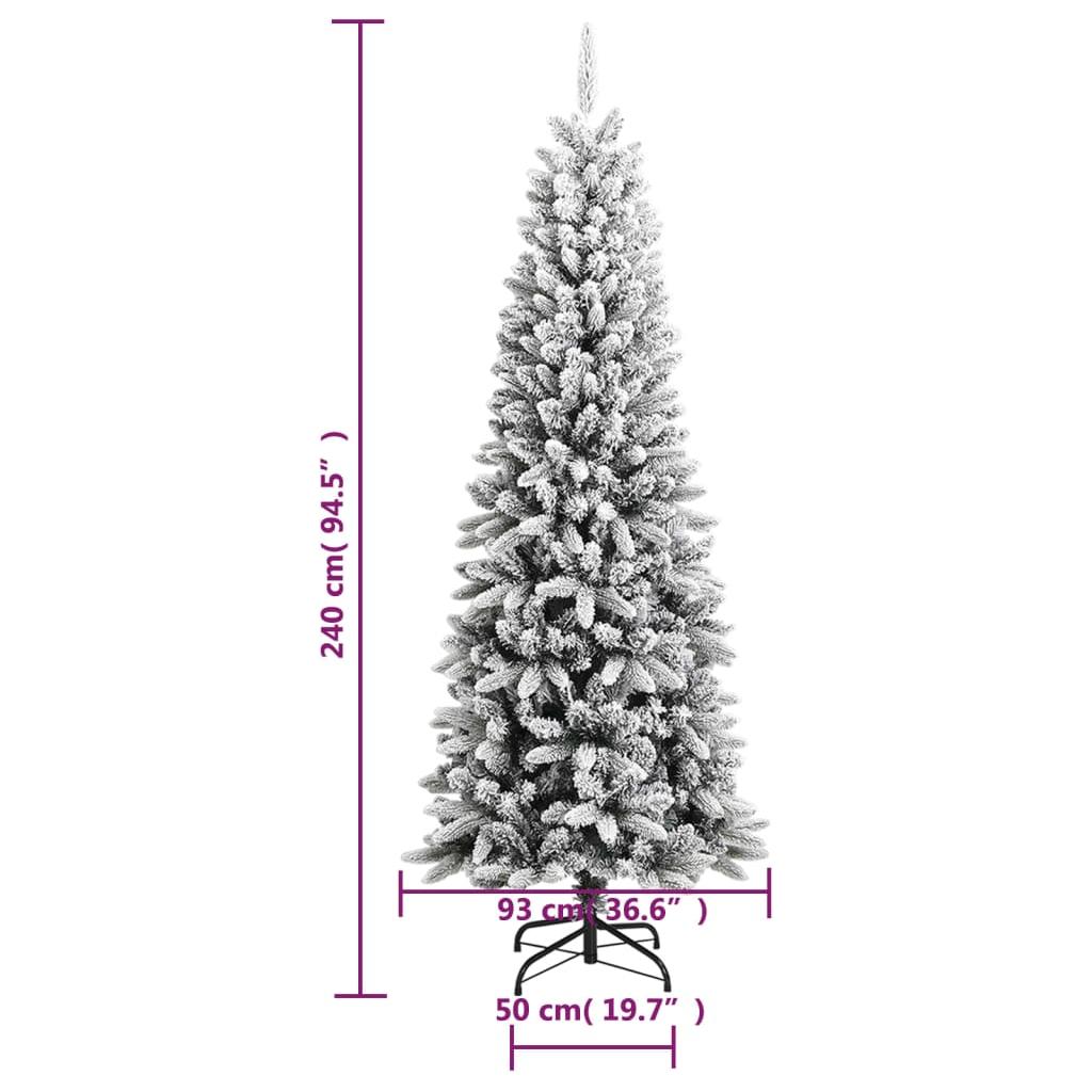 Dirbtinė Kalėdų eglutė su sniegu, 240cm, PVC ir PE