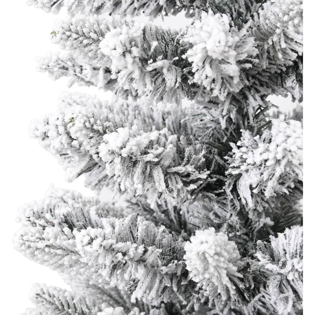 Dirbtinė siaura Kalėdų eglutė su sniegu, 180cm, PVC ir PE