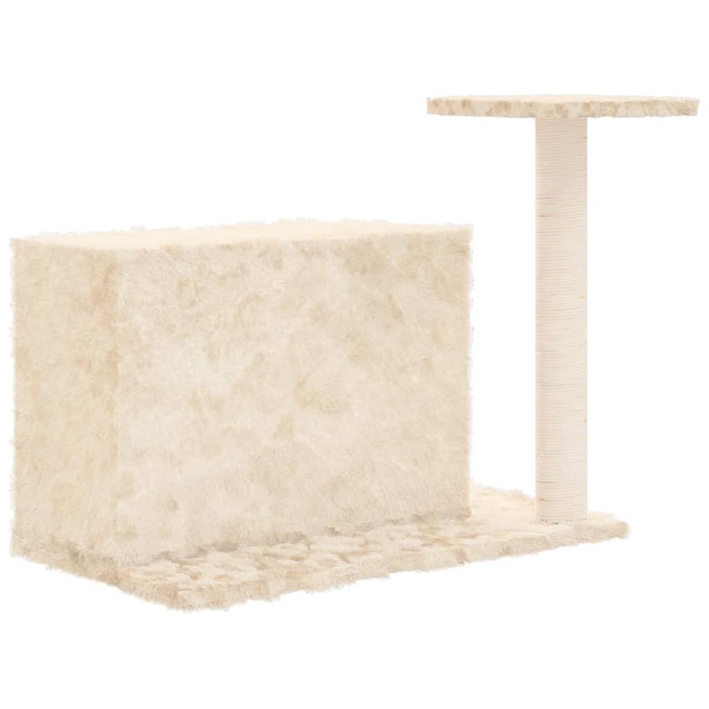 Draskyklė katėms su stovu iš sizalio, kreminės spalvos, 51cm