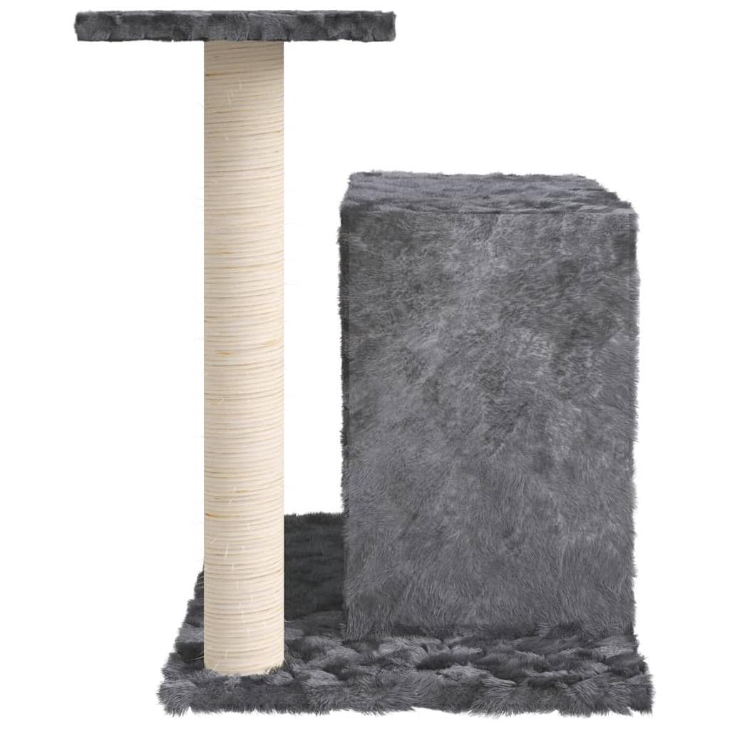 Draskyklė katėms su stovu iš sizalio, tamsiai pilka, 51cm