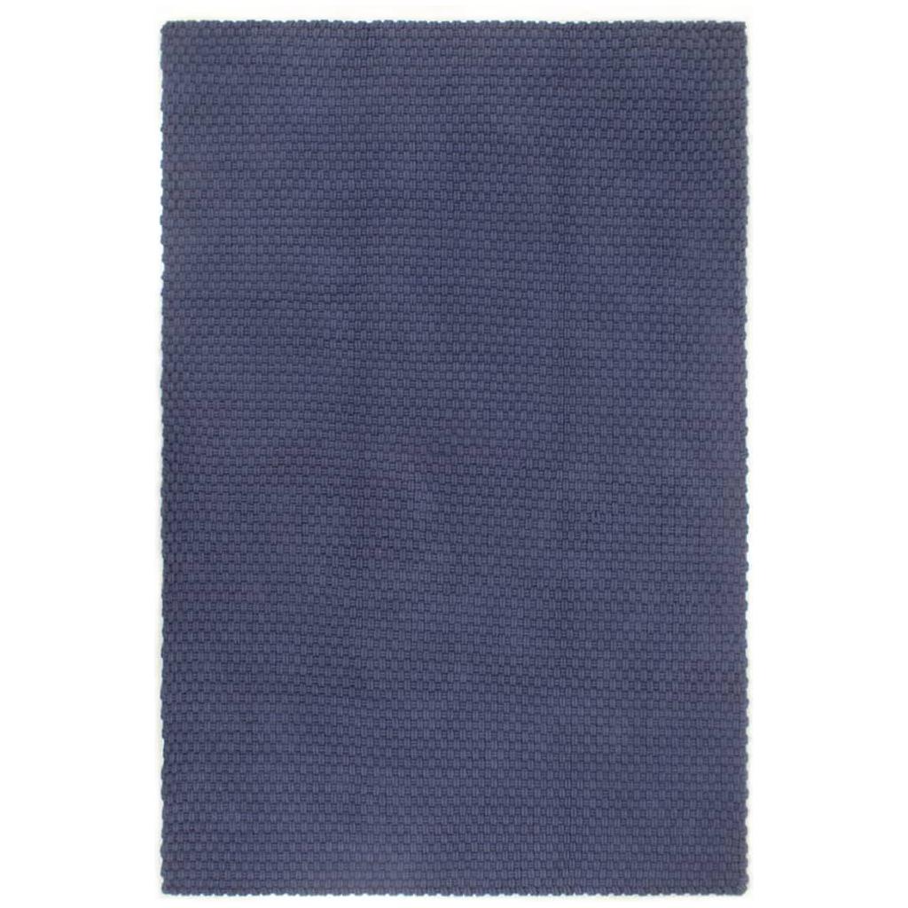 Kilimas, tamsiai mėlynas, 120x180cm, medvilnė, stačiakampis