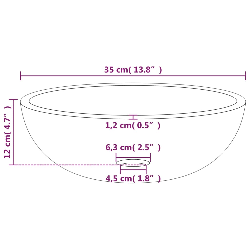 Praustuvas ENHANCED I, 35cm., skaidrus stiklas