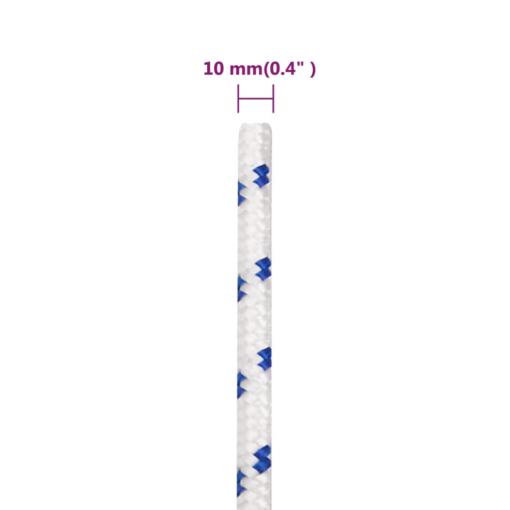 Valties virvė, baltos spalvos, 10mm, 25m, polipropilenas