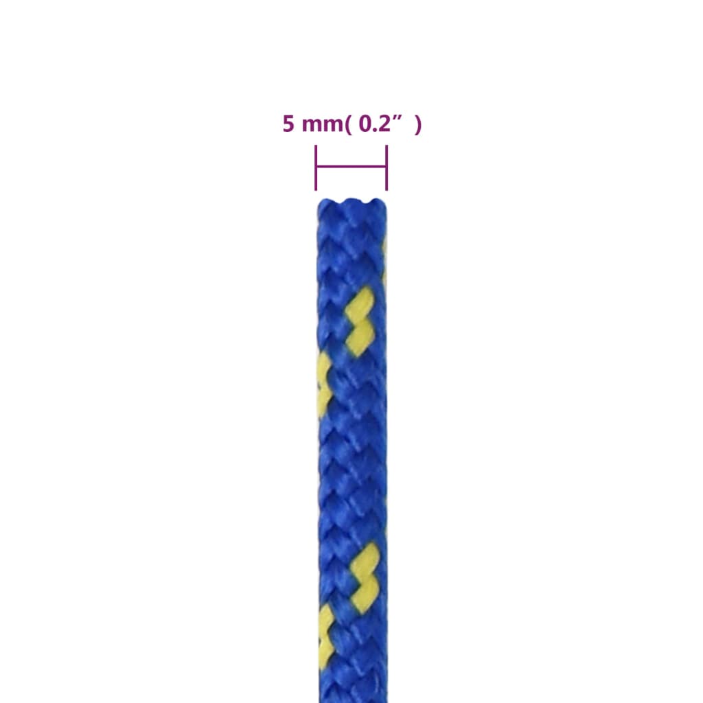 Valties virvė, mėlynos spalvos, 5mm, 50m, polipropilenas