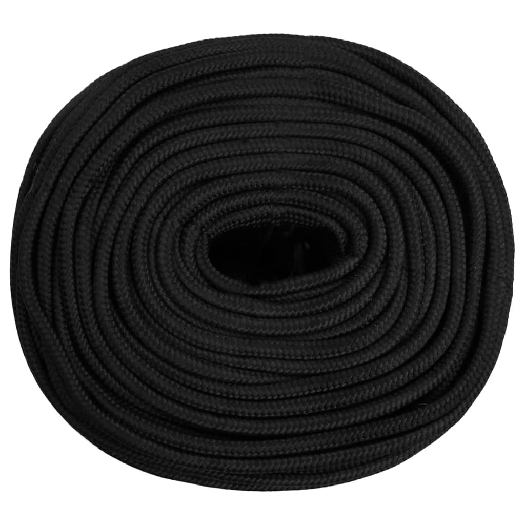 Valties virvė, visiškai juoda, 8mm, 500m, polipropilenas