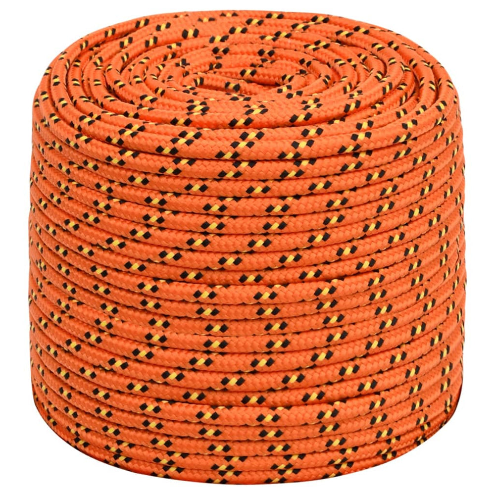 Valties virvė, oranžinės spalvos, 8mm, 100m, polipropilenas