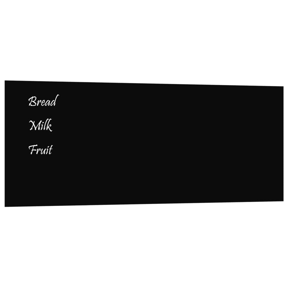 Sieninė magnetinė lenta, juoda, 100x40cm, grūdintas stiklas