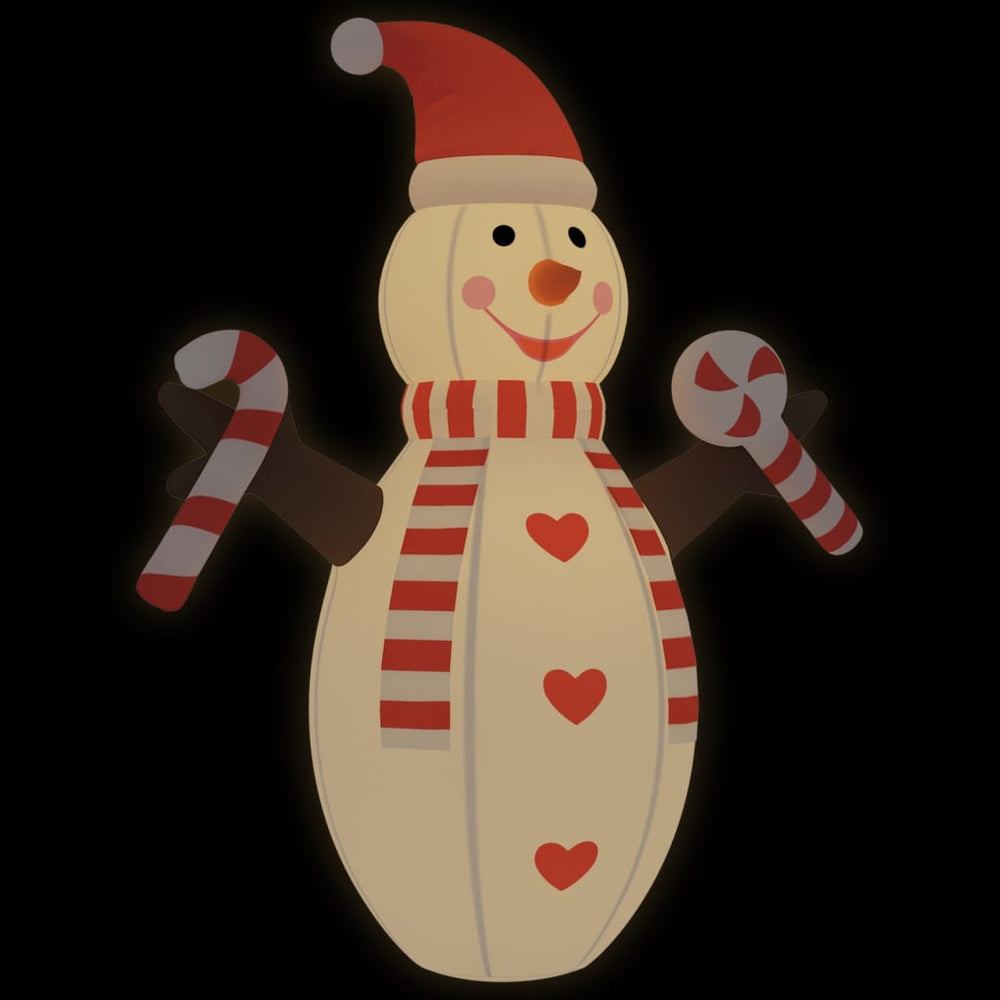 Pripučiama kalėdinė dekoracija sniego senis su LED, 630cm