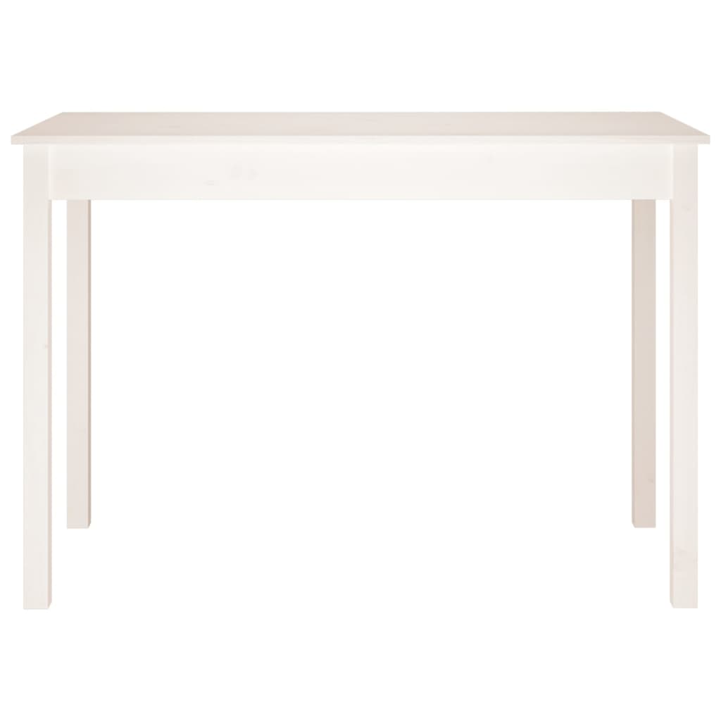 Valgomojo stalas, baltas, 110x55x75cm, pušies medienos masyvas