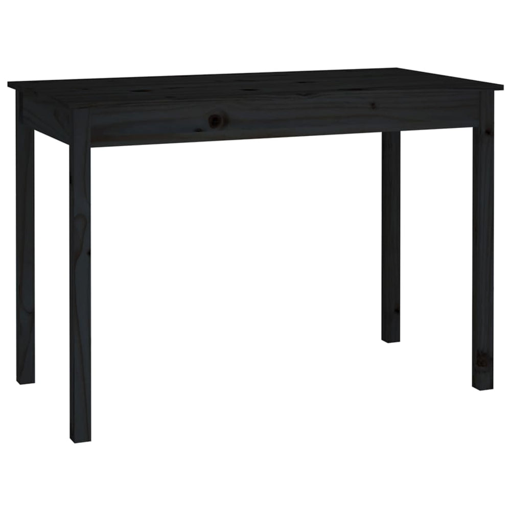 Valgomojo stalas, juodas, 110x55x75cm, pušies medienos masyvas