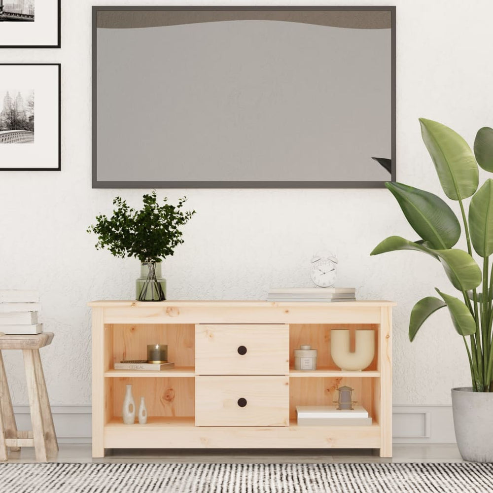 Televizoriaus spintelė, 103x36,5x52cm, pušies medienos masyvas