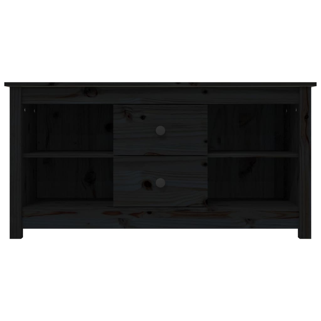 Televizoriaus spintelė, juoda, 103x36,5x52cm, pušies masyvas
