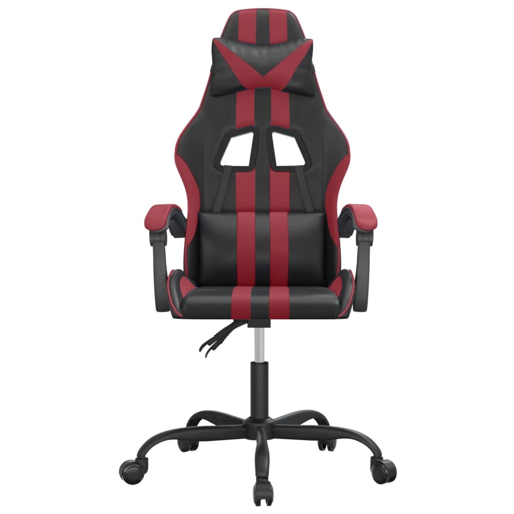 Pasukama žaidimų kėdė, juodos ir vyno spalvos, dirbtinė oda (34952)