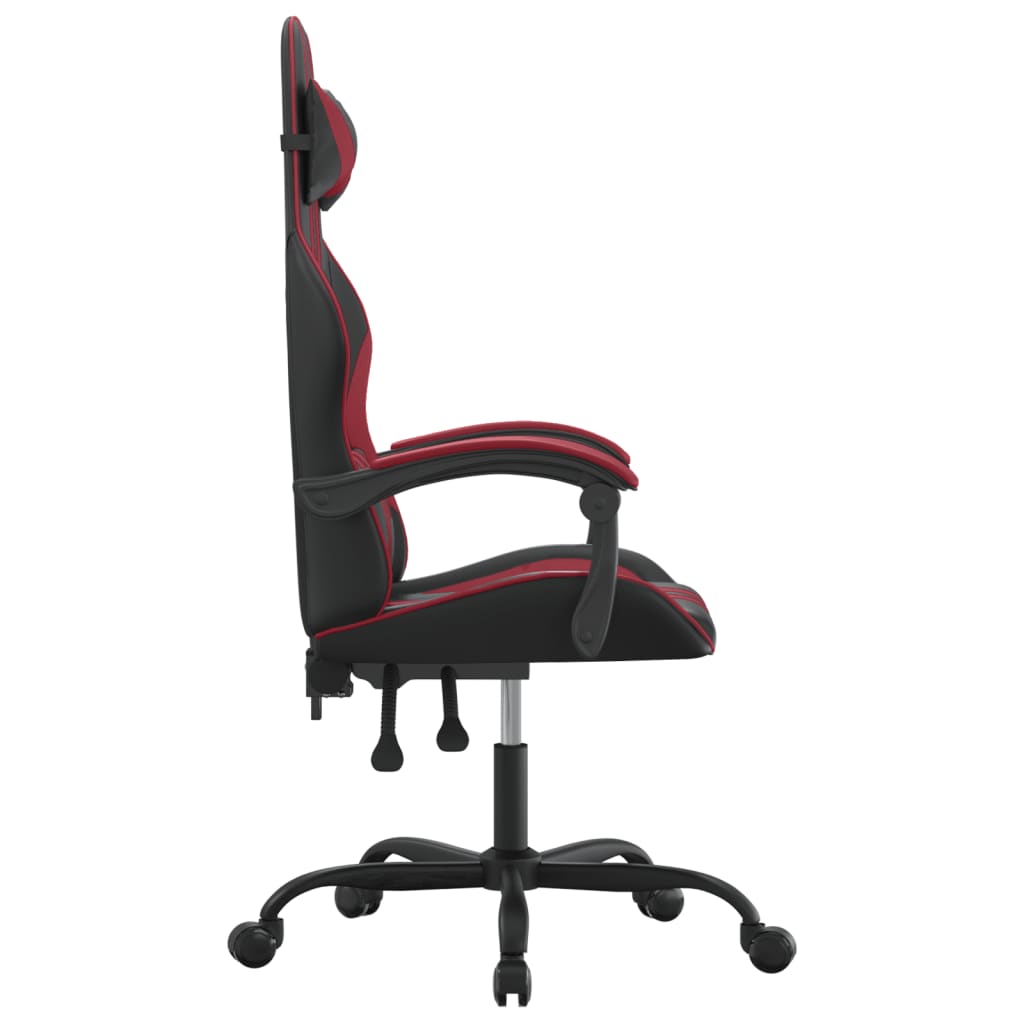 Pasukama žaidimų kėdė, juodos ir vyno spalvos, dirbtinė oda (34952)