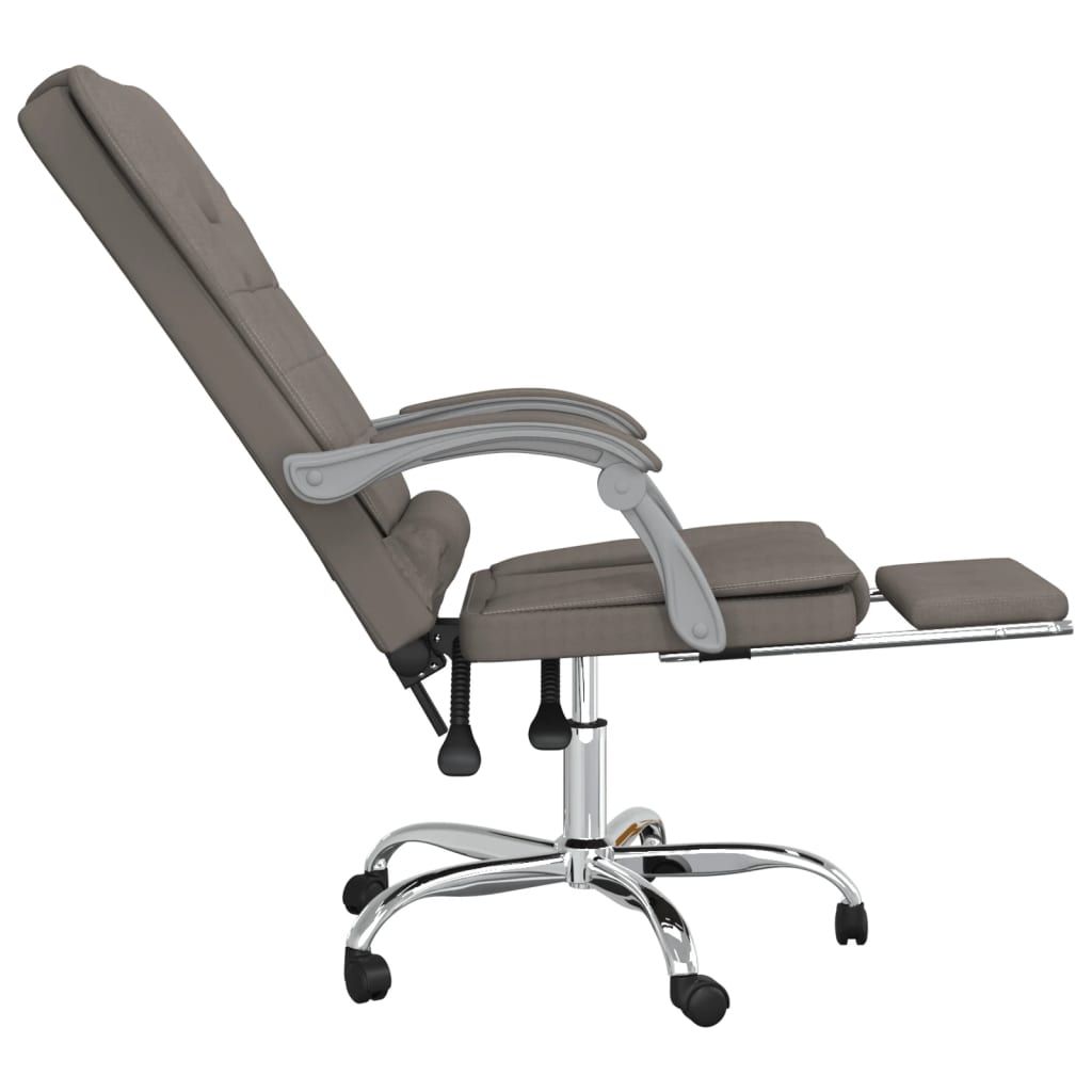 Atlošiama masažinė biuro kėdė, taupe spalvos, audinys