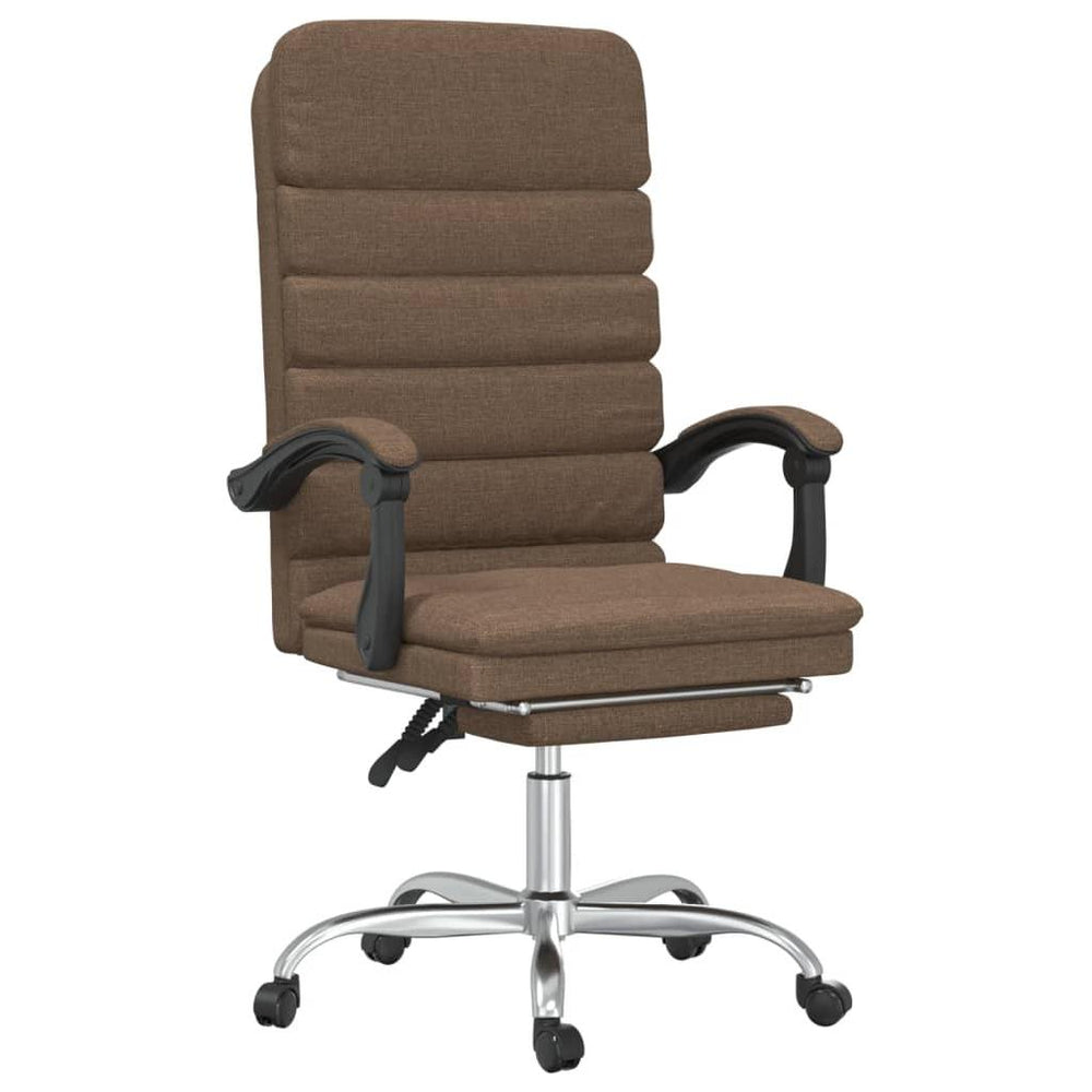 Atlošiama masažinė biuro kėdė, rudos spalvos, audinys