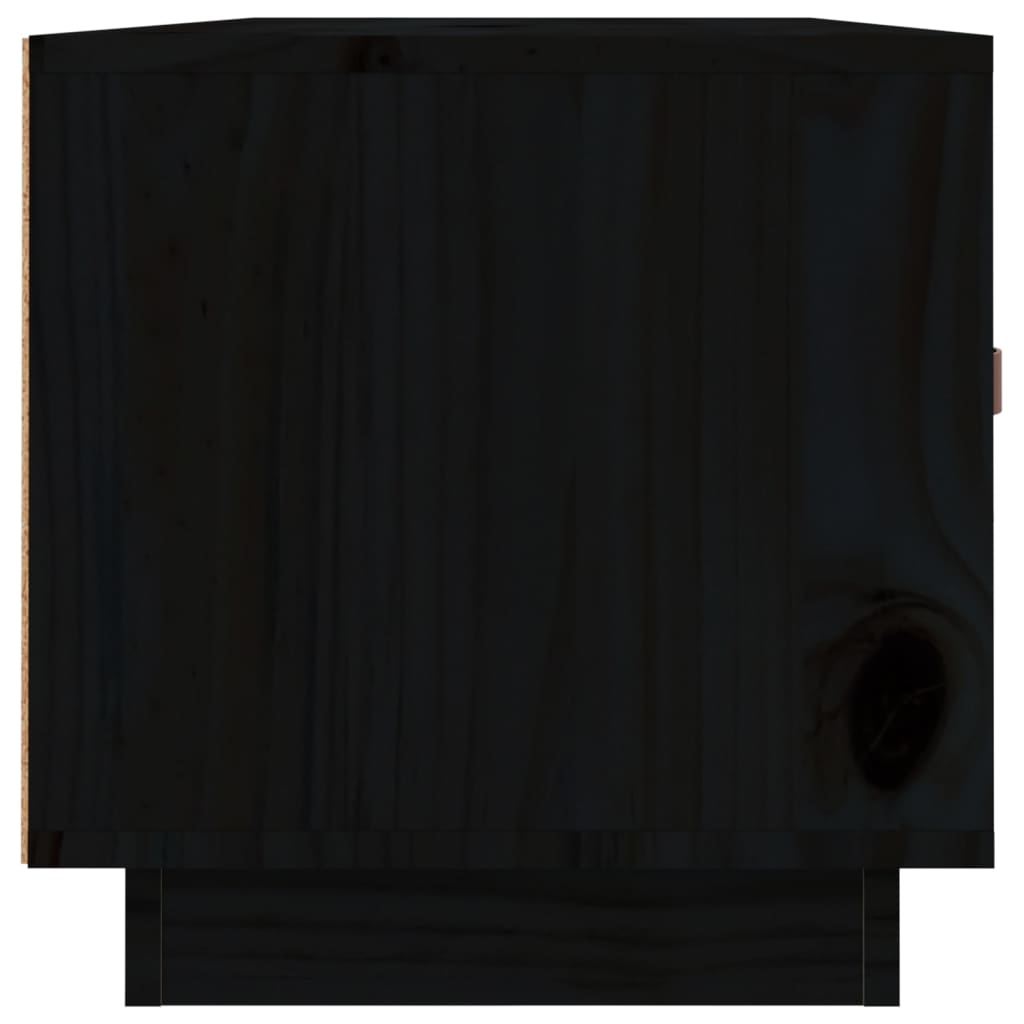 Televizoriaus spintelė, juoda, 80x34x35cm, pušies masyvas