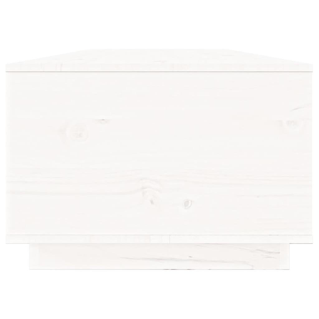 Kavos staliukas, baltas, 100x50x35cm, pušies medienos masyvas