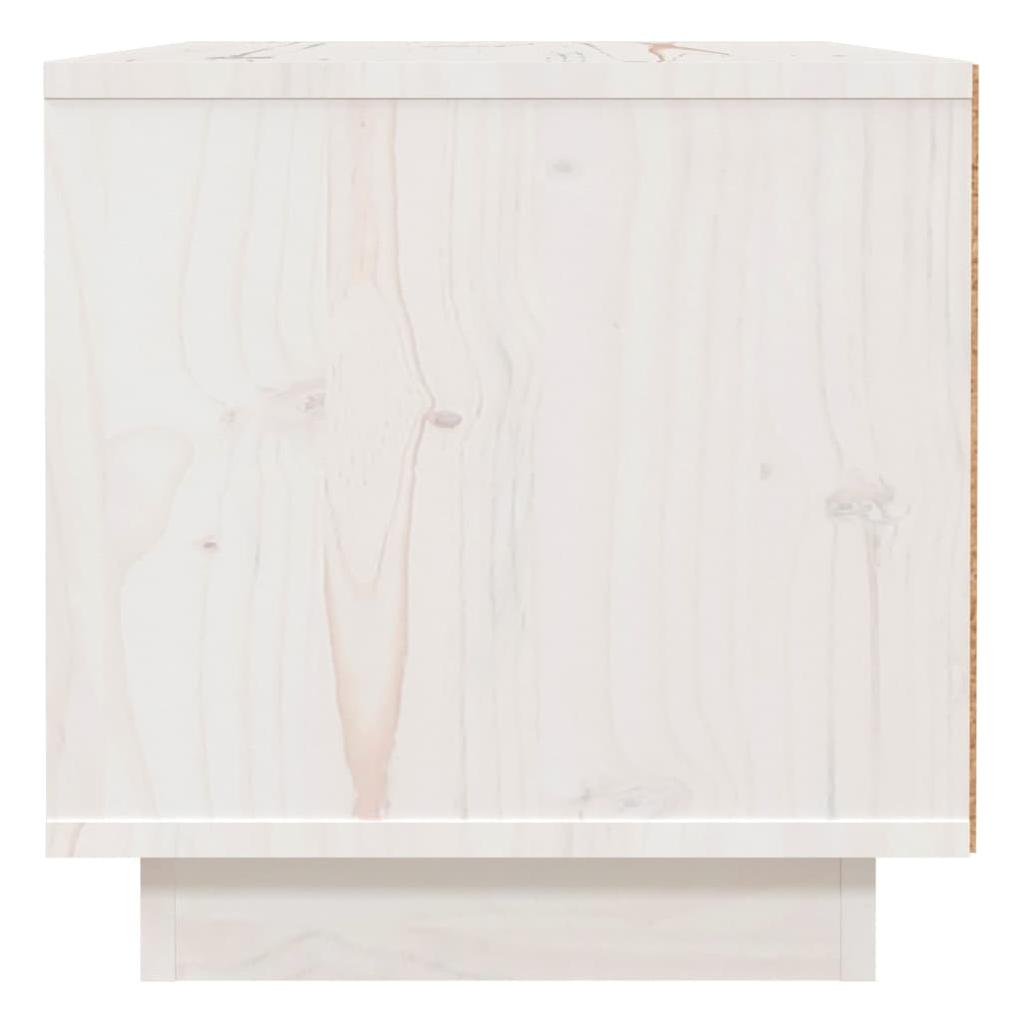 Naktinė spintelė, balta, 40x34x35cm, pušies medienos masyvas