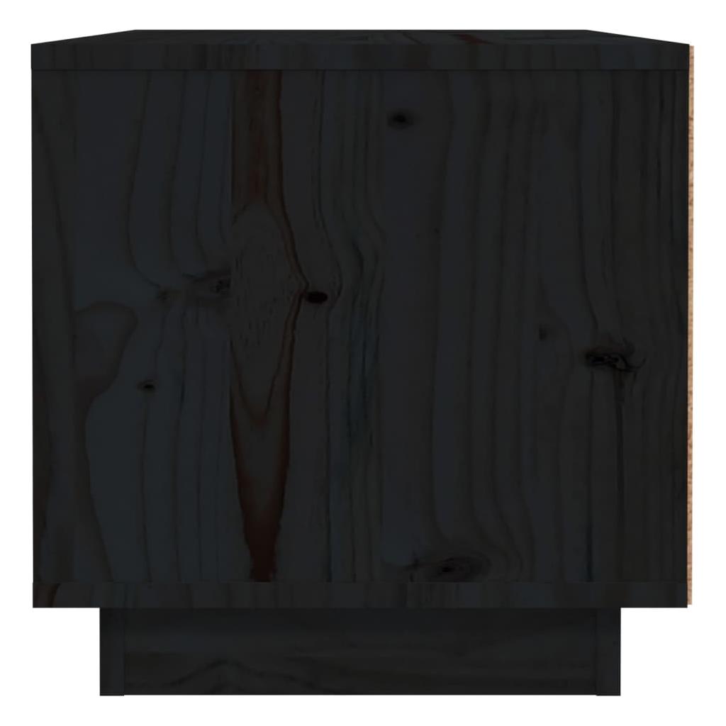 Naktinė spintelė, juoda, 40x34x35cm, pušies medienos masyvas