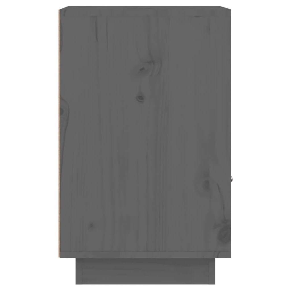 Naktinė spintelė, pilka, 40x34x55cm, pušies medienos masyvas