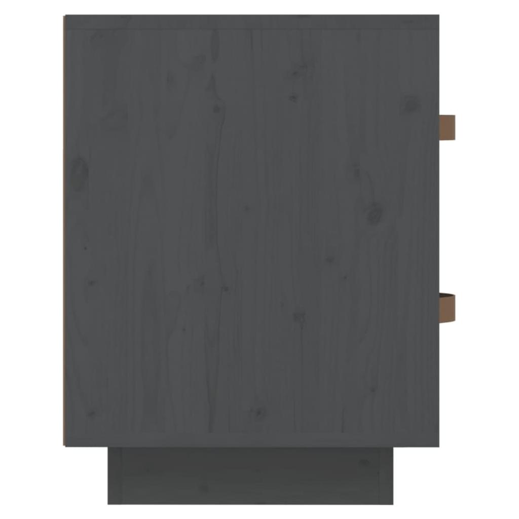 Naktinė spintelė, pilka, 40x34x45cm, pušies medienos masyvas