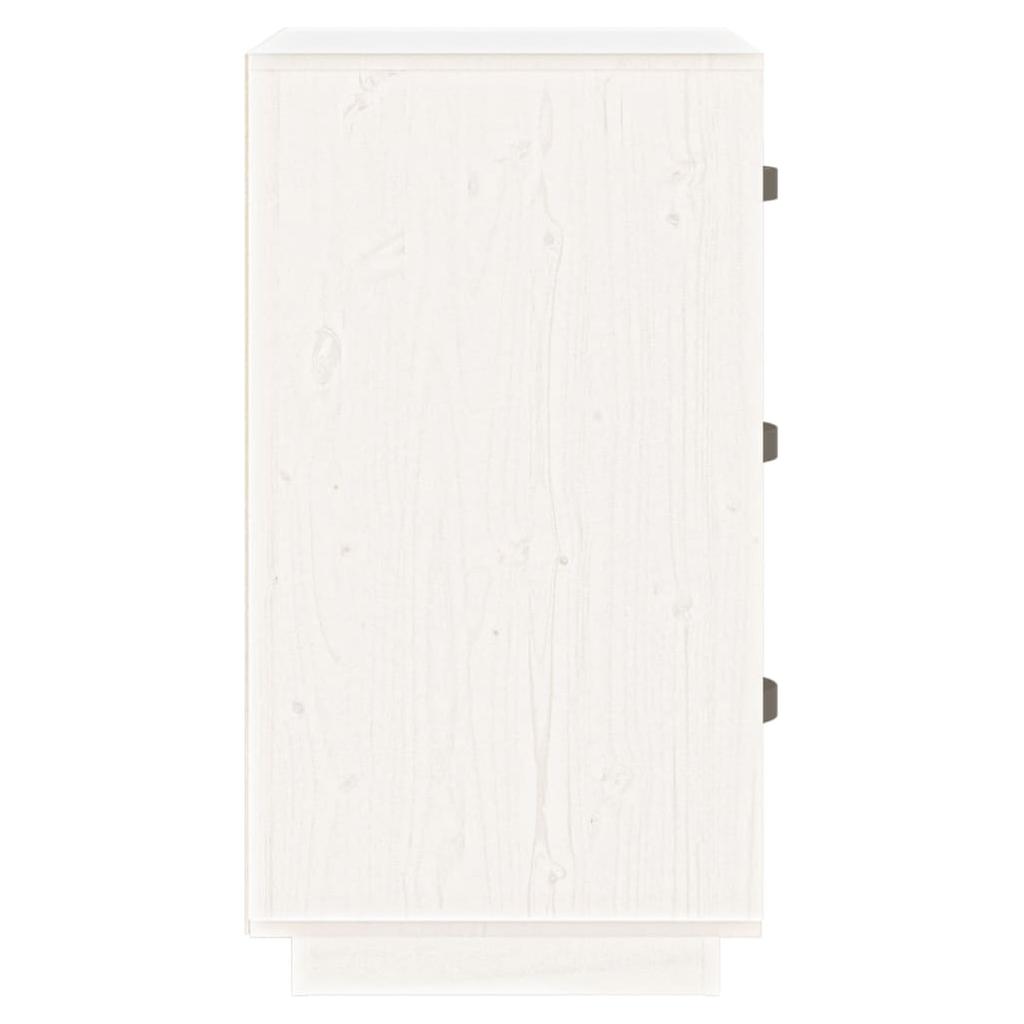 Naktinė spintelė, balta, 40x40x75cm, pušies medienos masyvas