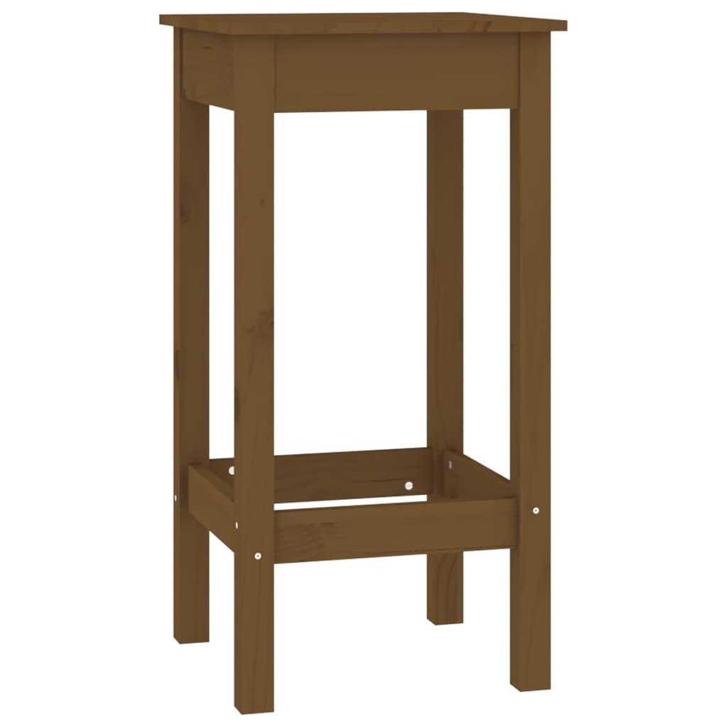 Baro kėdžių komplektas, 4vnt., medaus rudas, pušies masyvas