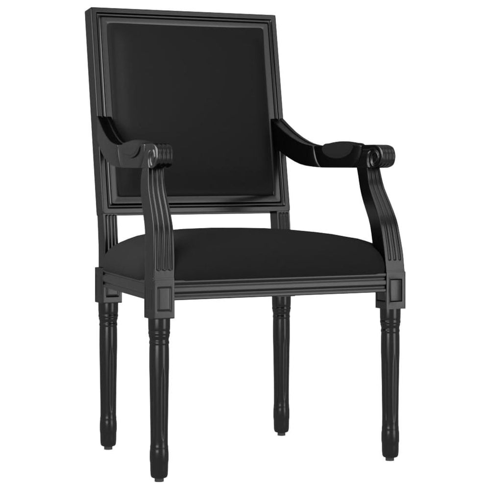 Krėslas, juodos spalvos, 54x59x99cm, aksomas