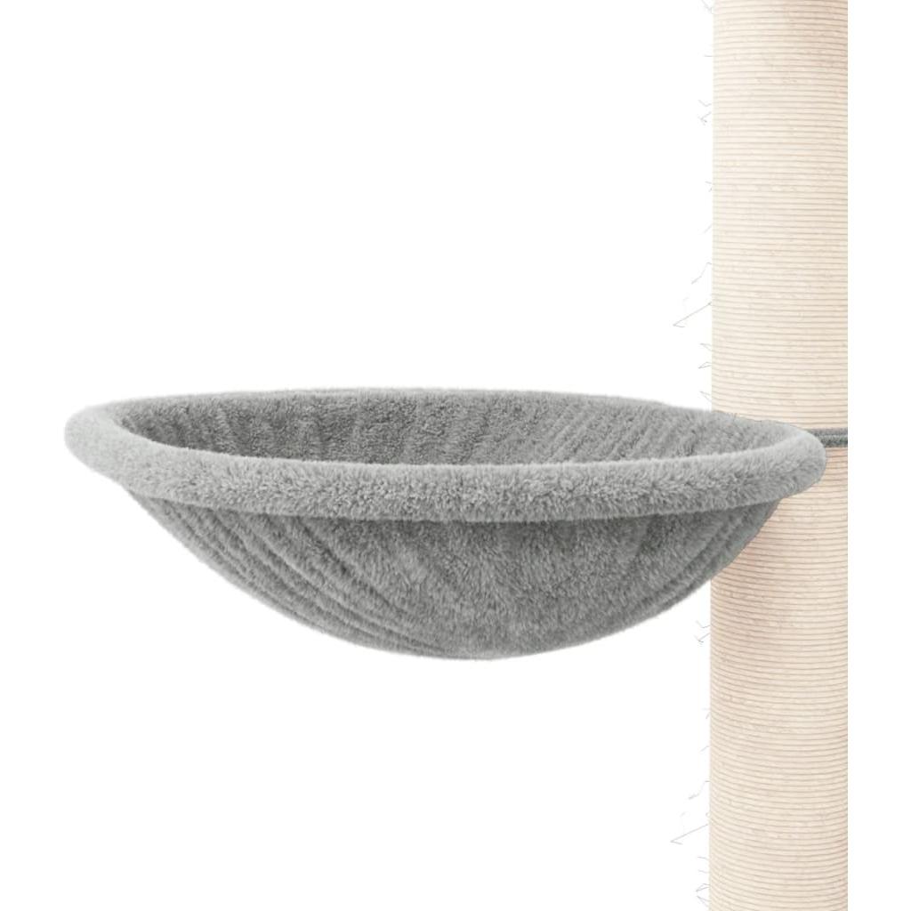 Draskyklė katėms su stovais iš sizalio, šviesiai pilka, 94cm