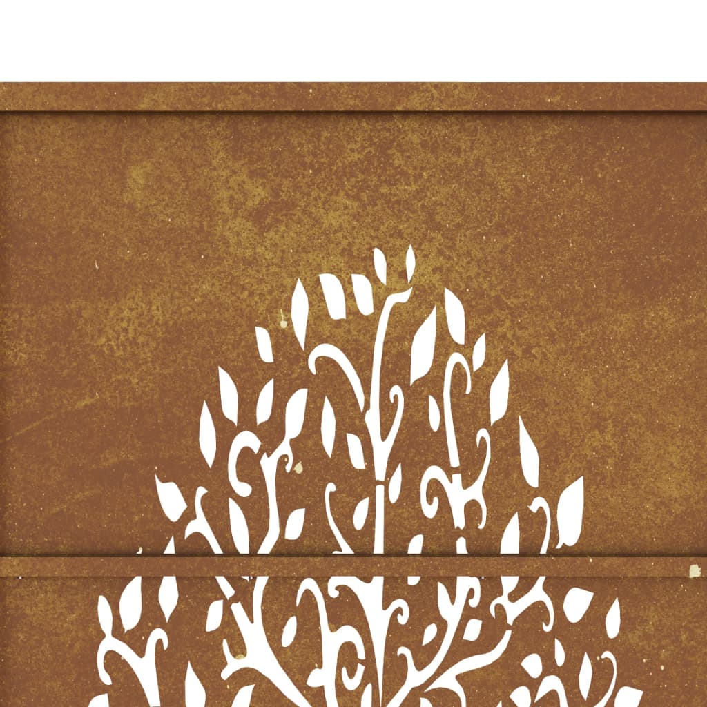 Sodo vartai, 105x205cm, corten plienas, medžio dizaino