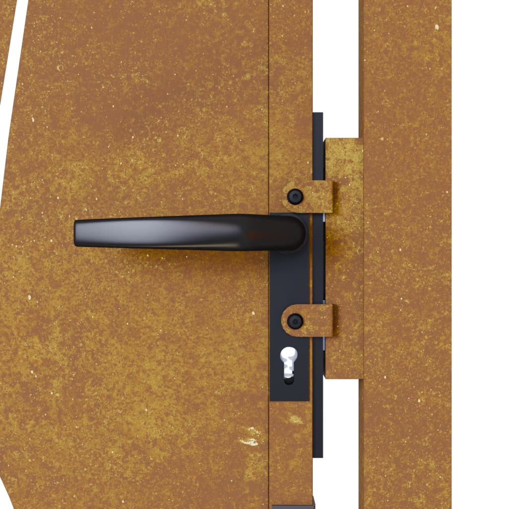 Sodo vartai, 105x80cm, corten plienas, žolės dizaino