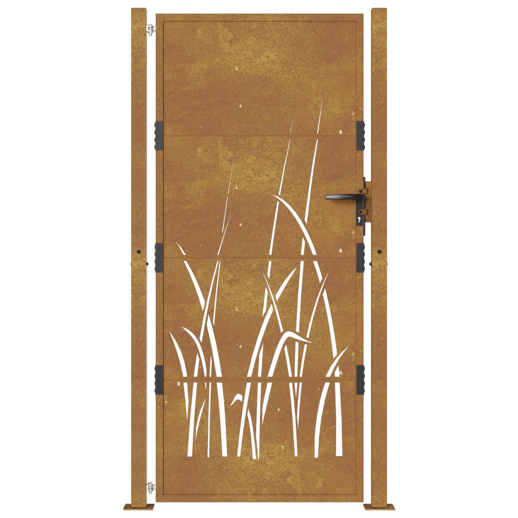 Sodo vartai, 105x180cm, corten plienas, žolės dizaino