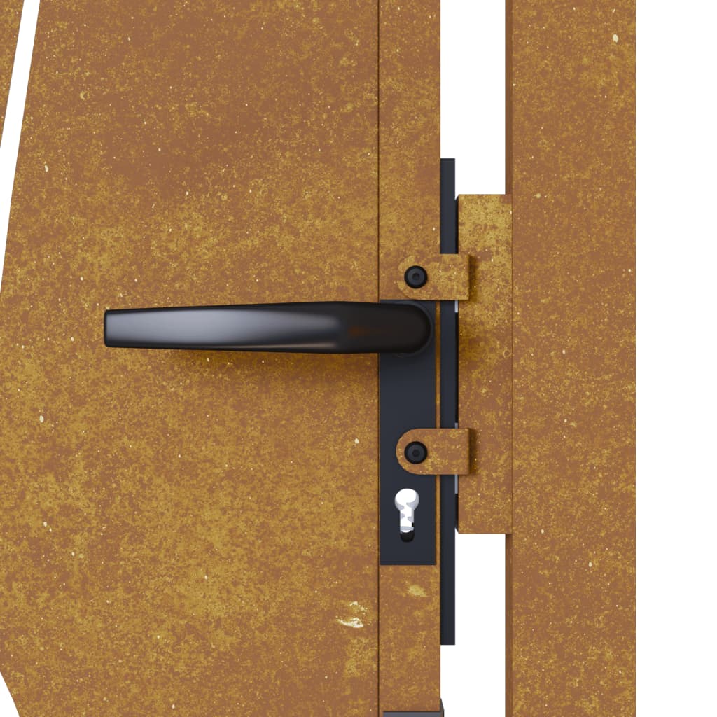 Sodo vartai, 105x205cm, corten plienas, žolės dizaino