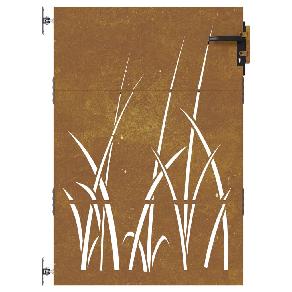 Sodo vartai, 85x150cm, corten plienas, žolės dizaino