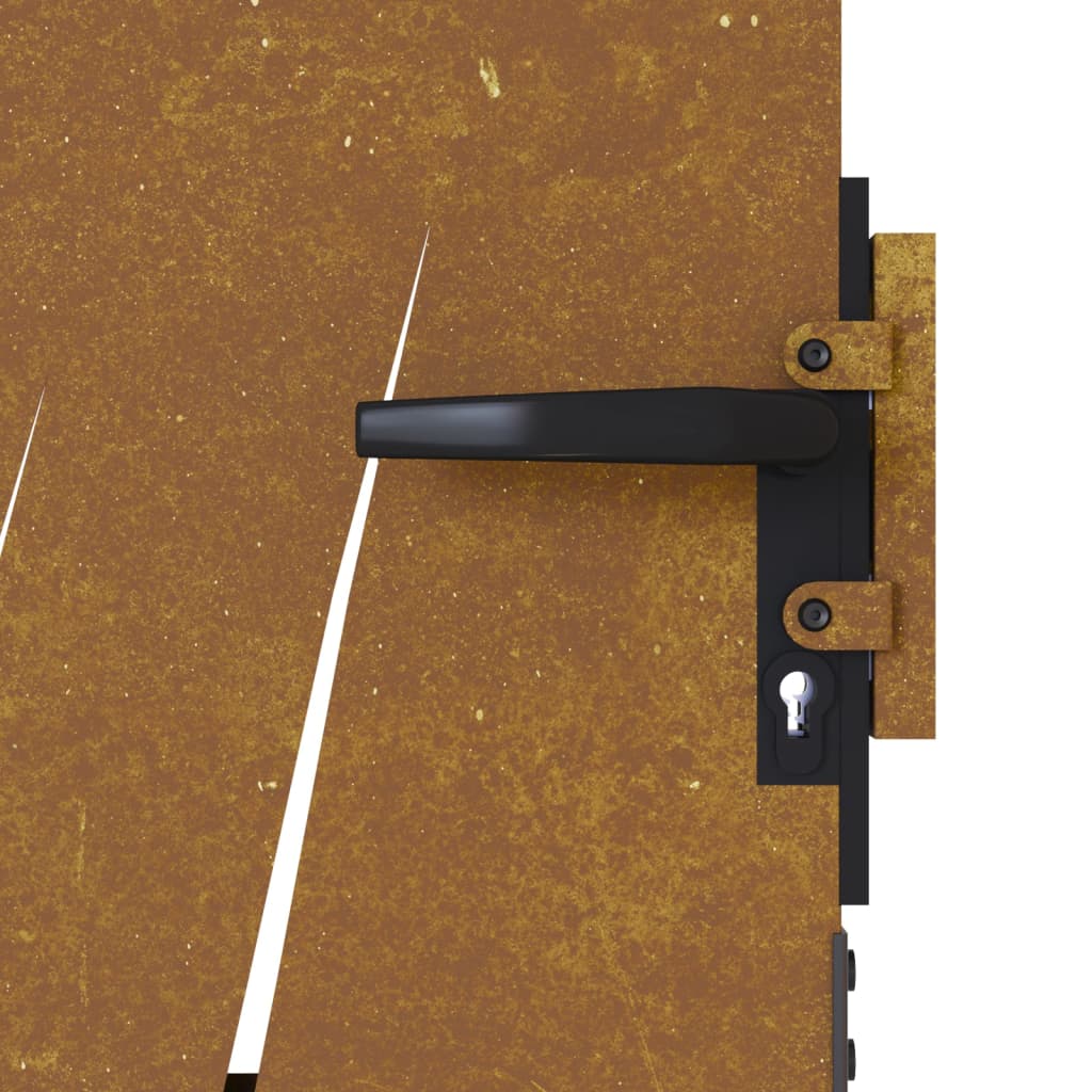 Sodo vartai, 85x150cm, corten plienas, žolės dizaino