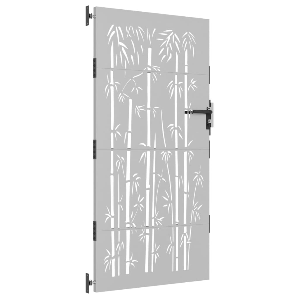 Sodo vartai, 85x200cm, corten plienas, bambuko dizaino