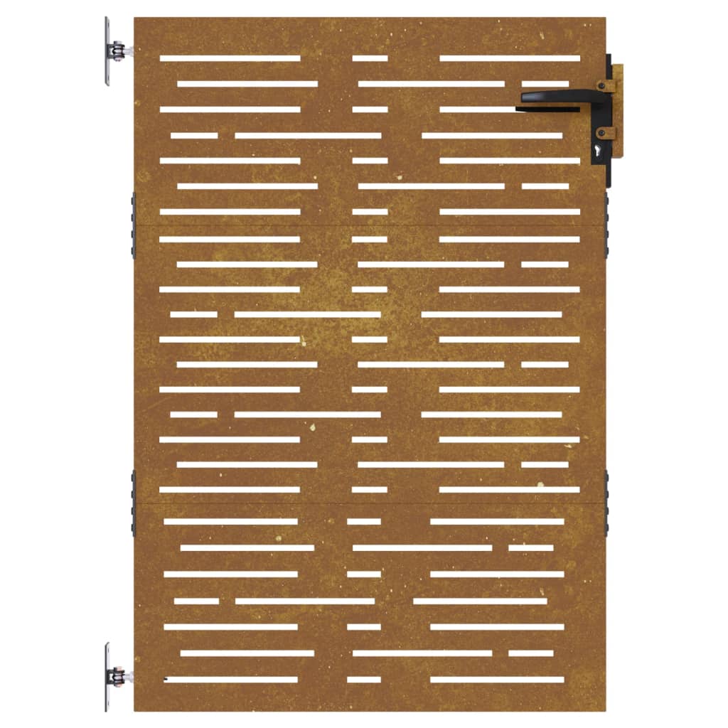 Sodo vartai, 85x150cm, corten plienas, kvadratų dizaino