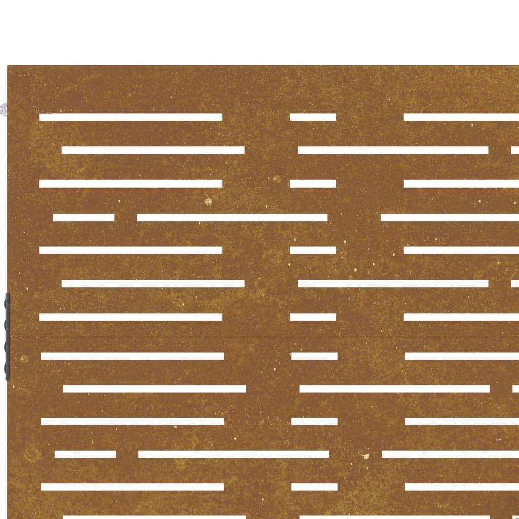 Sodo vartai, 105x180cm, corten plienas, kvadratų dizaino