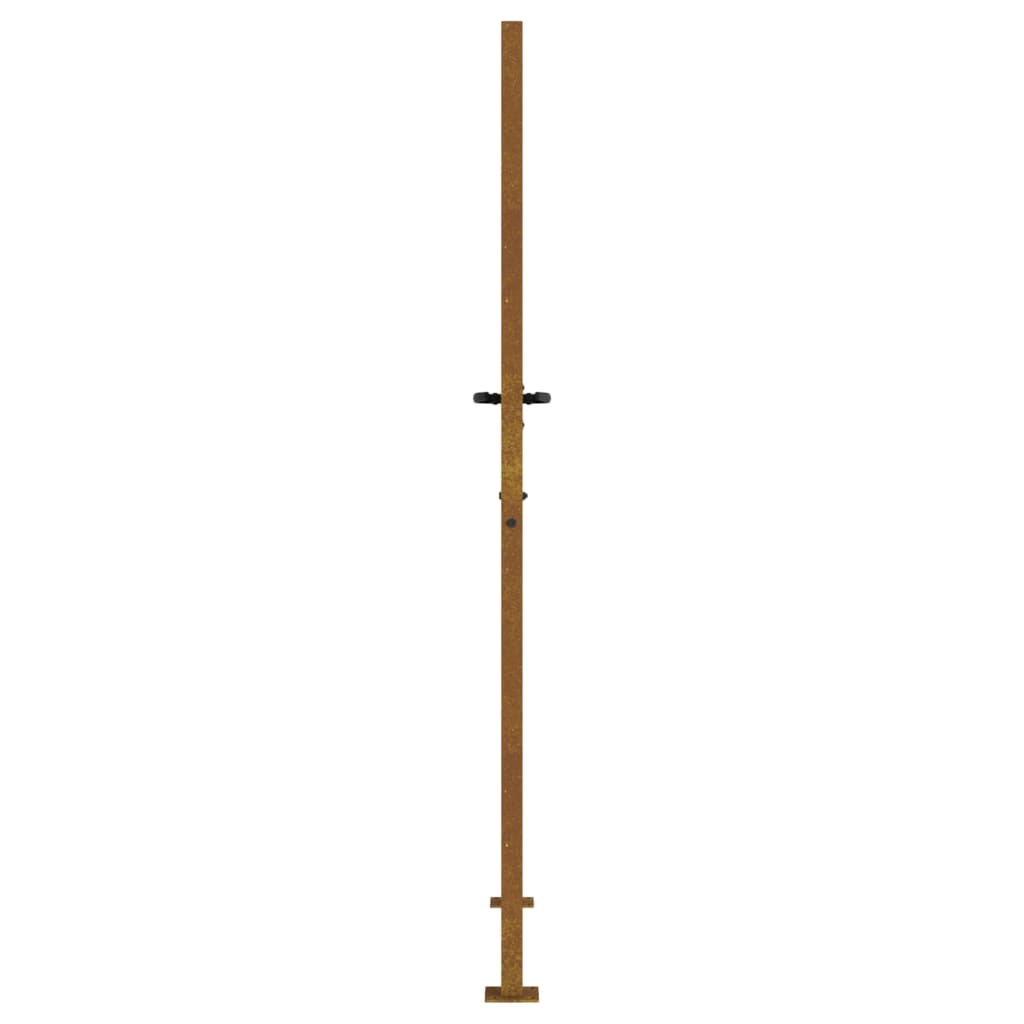 Sodo vartai, 105x205cm, corten plienas, kvadratų dizaino