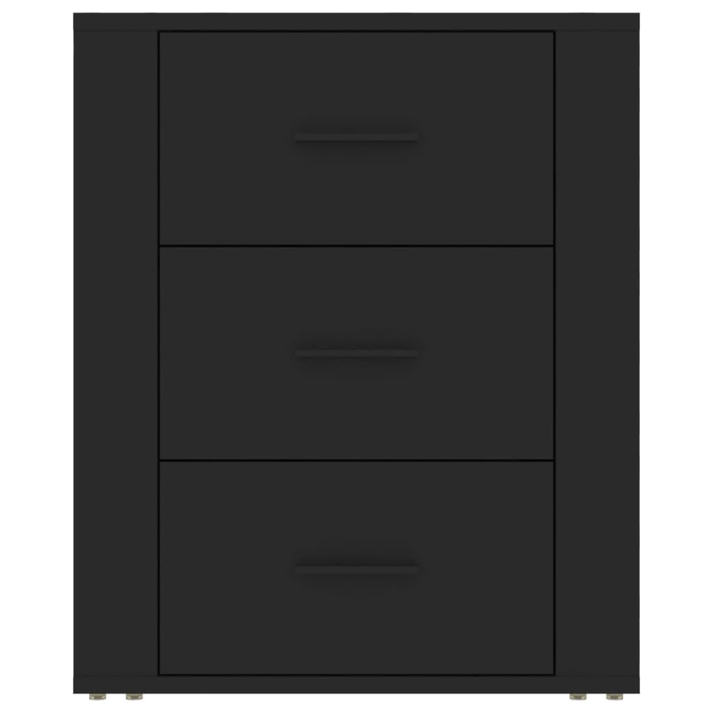 Naktinė spintelė, juodos spalvos, 50x36x60cm, apdirbta mediena