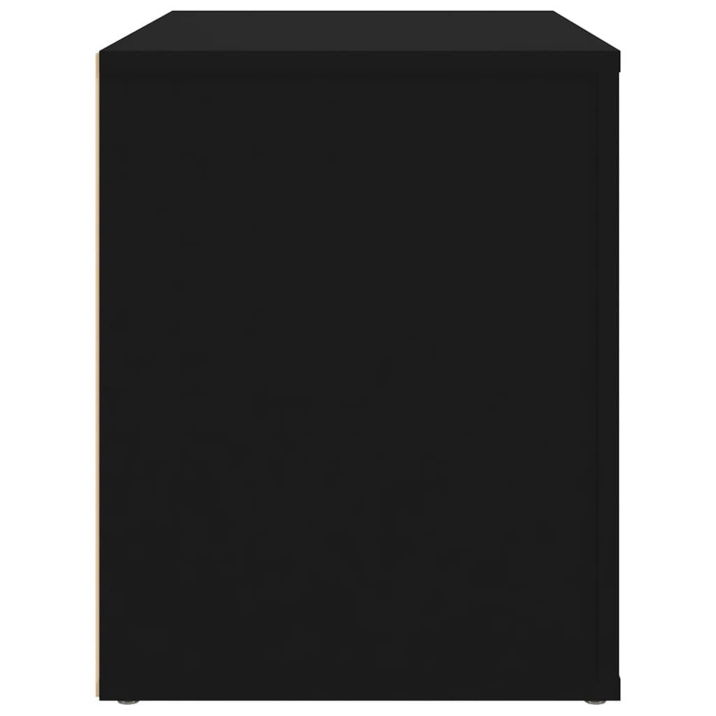 Naktinė spintelė, juodos spalvos, 60x36x45cm, apdirbta mediena