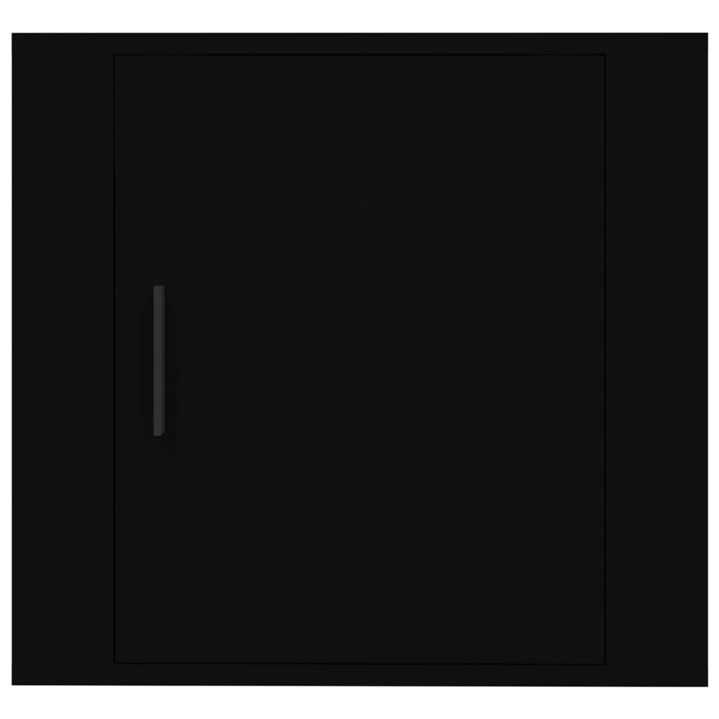 Sieninės naktinės spintelės, 2vnt., juodos, 50x30x47cm